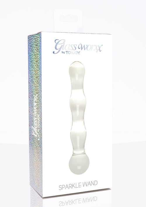 Clear glitter wand