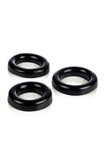 Set of 3 black COLT rings