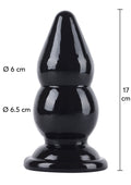 Large 17 cm black anal beads