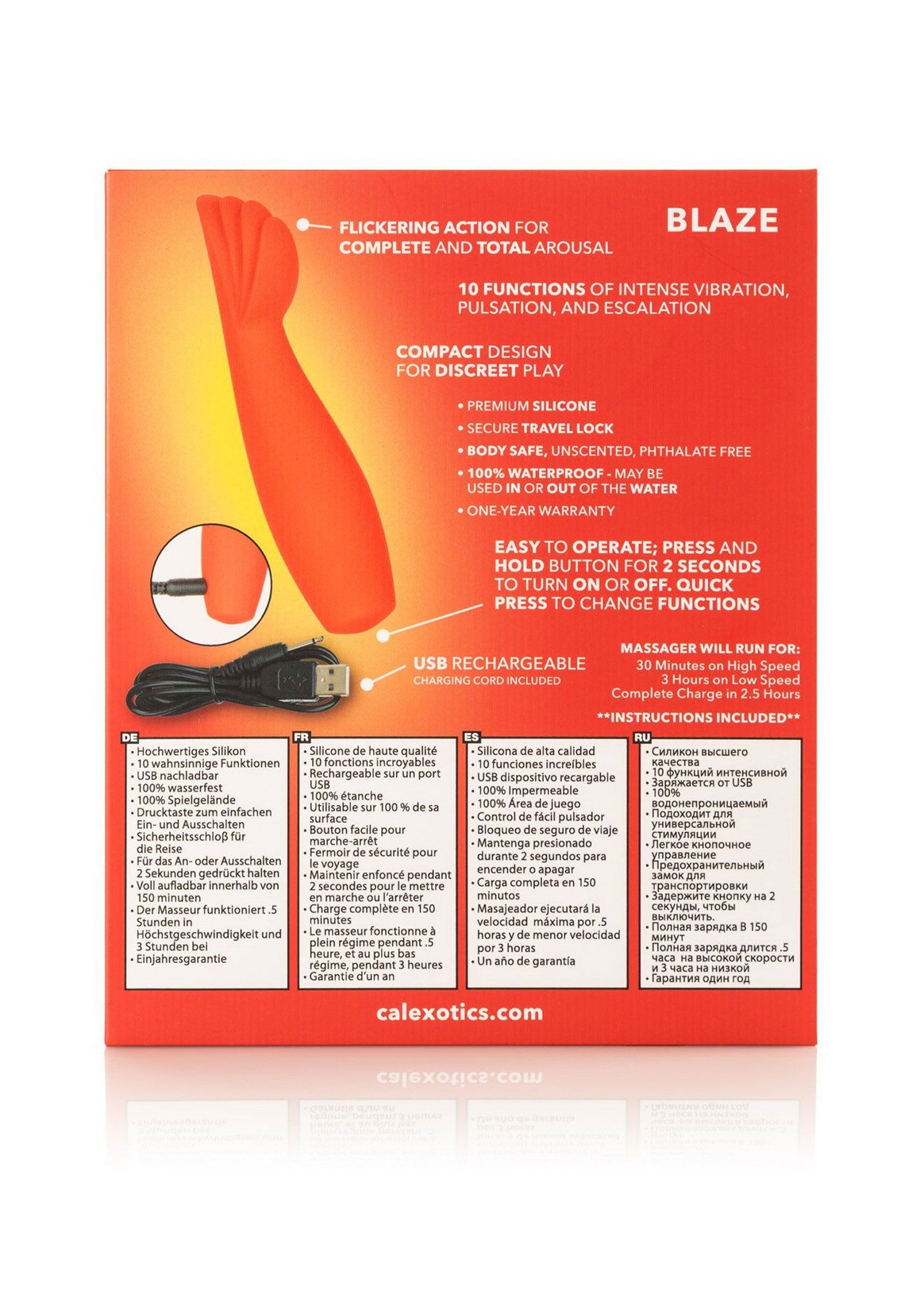 Fiery burning red