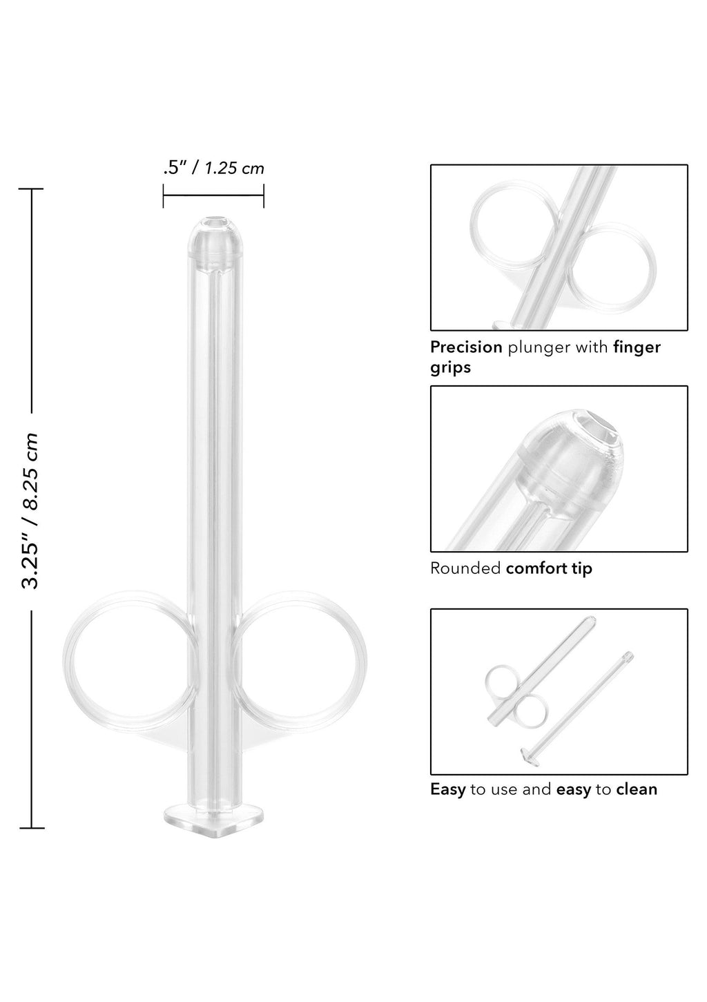 2 transparent lubricating tubes