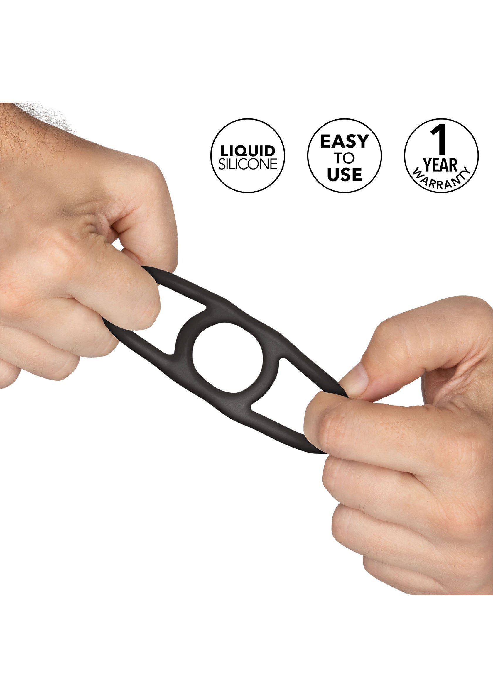 Black silicone Commander ring