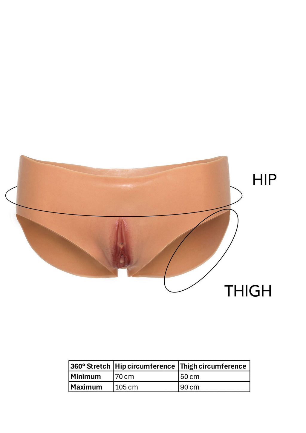 Open vagina slip with low waist
