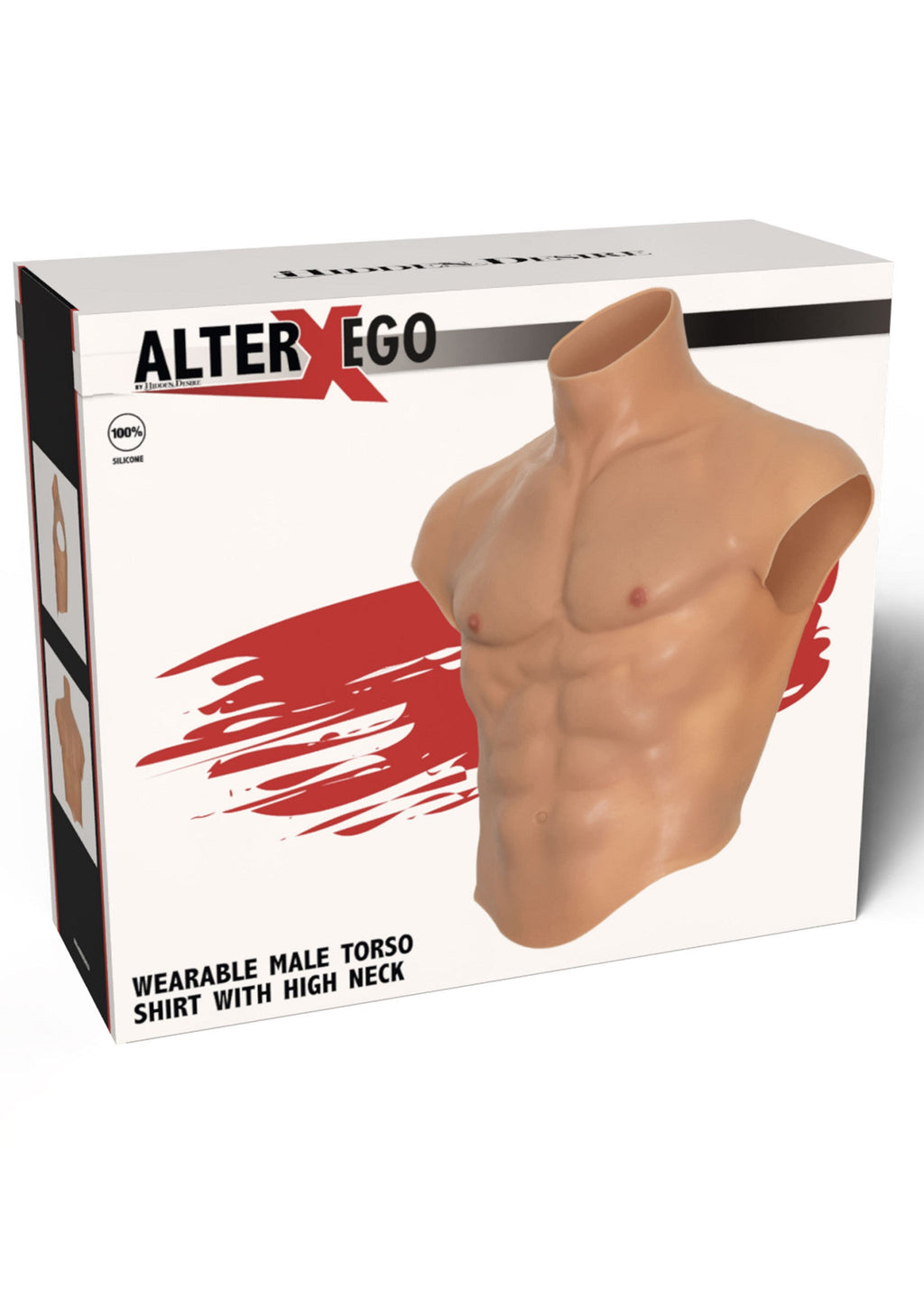 Silicone pectorals and abs for torso