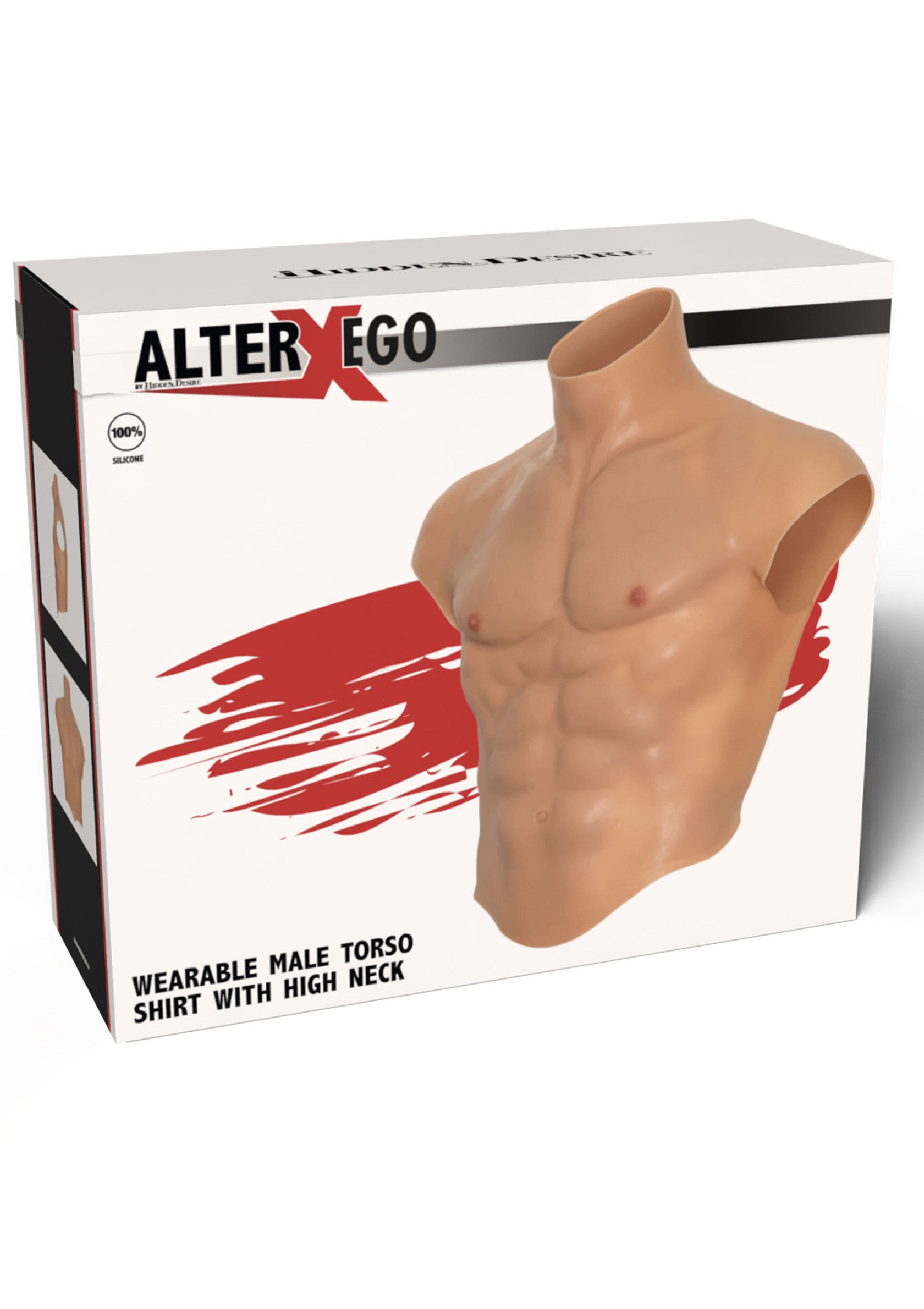 Silicone pectorals and abs for torso