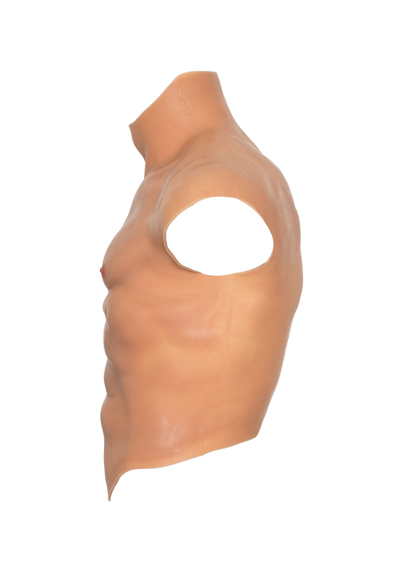 Silicone pectorals and abs for torso