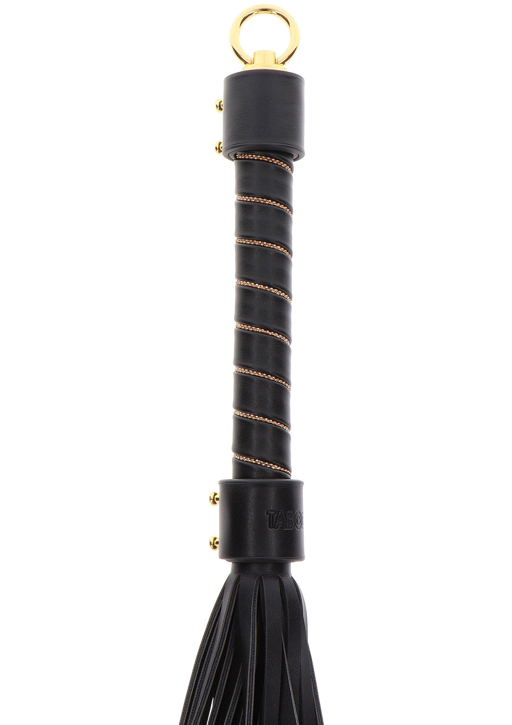 Black studded whip