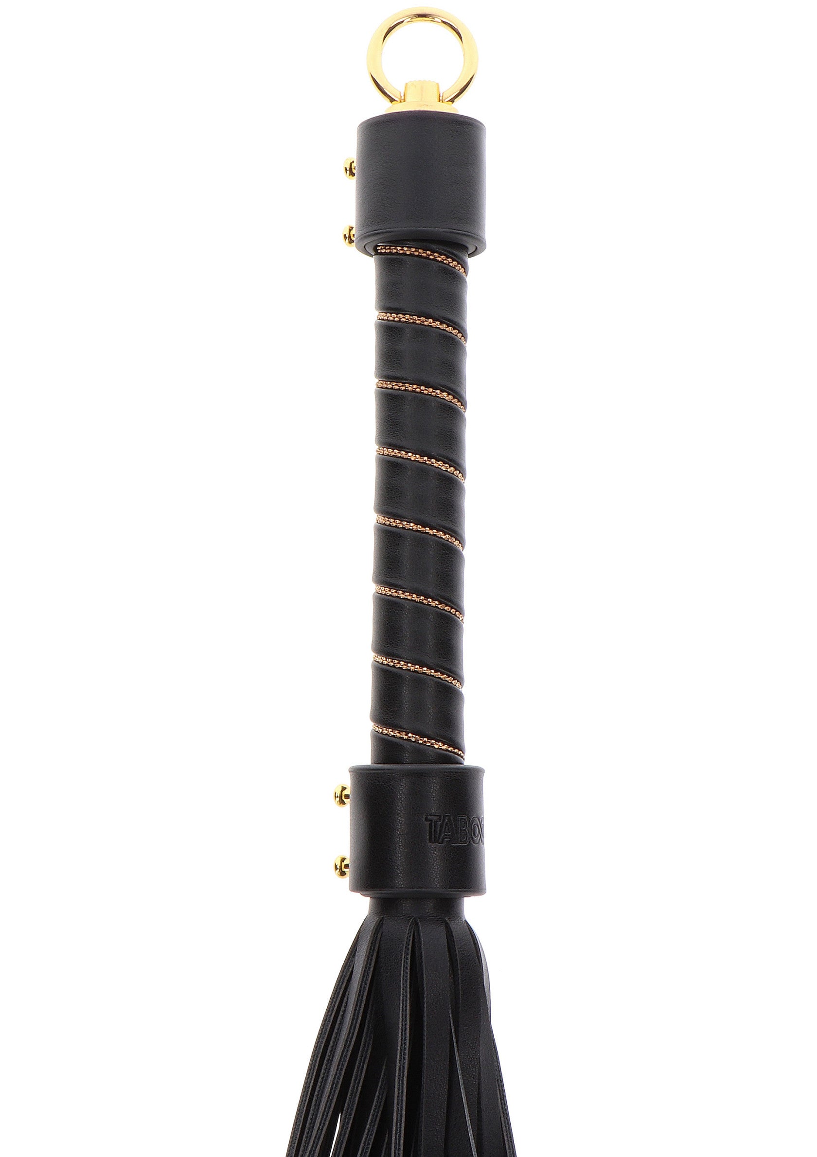 Black studded whip