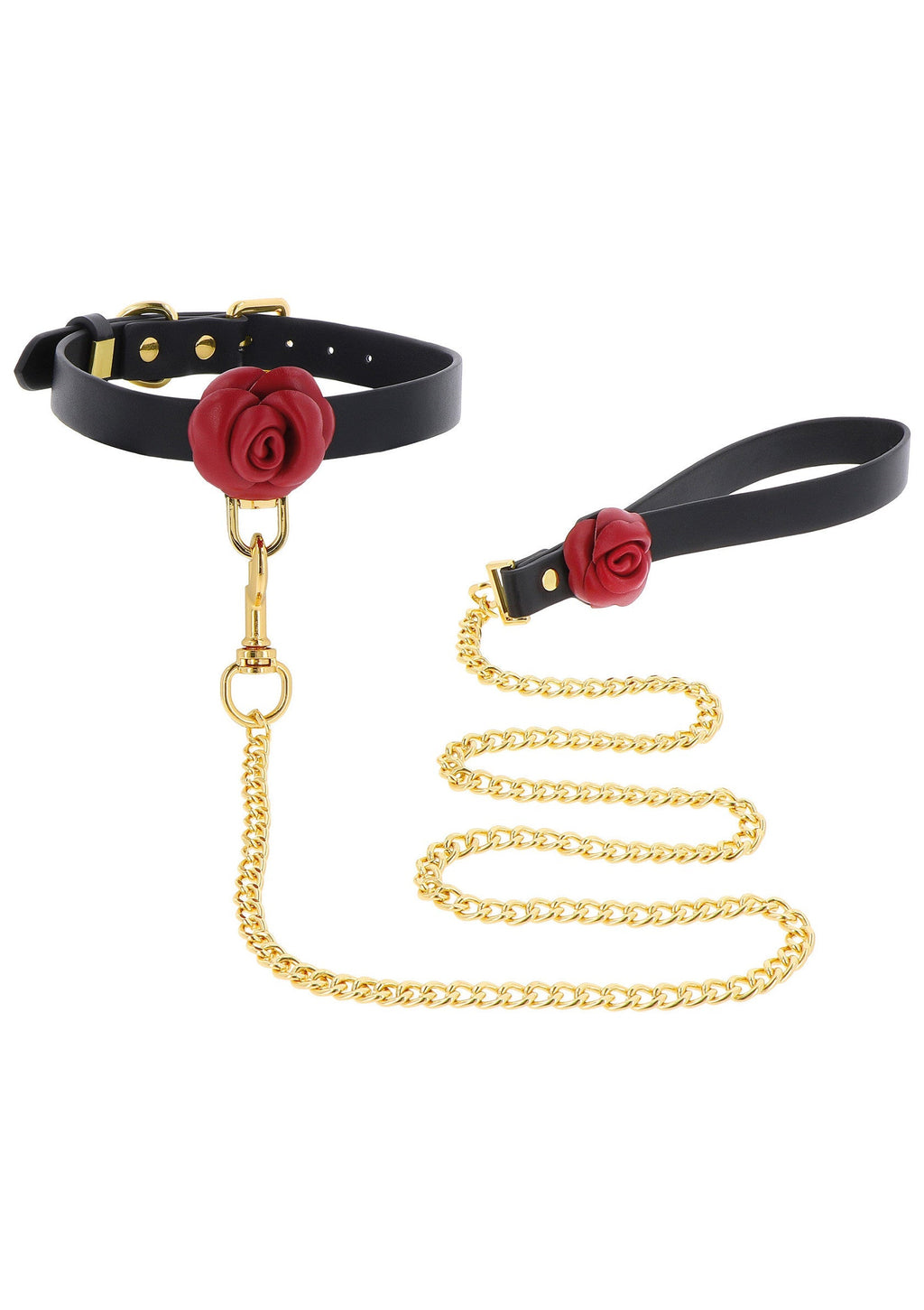 Black Wild Roses Collar and Leash