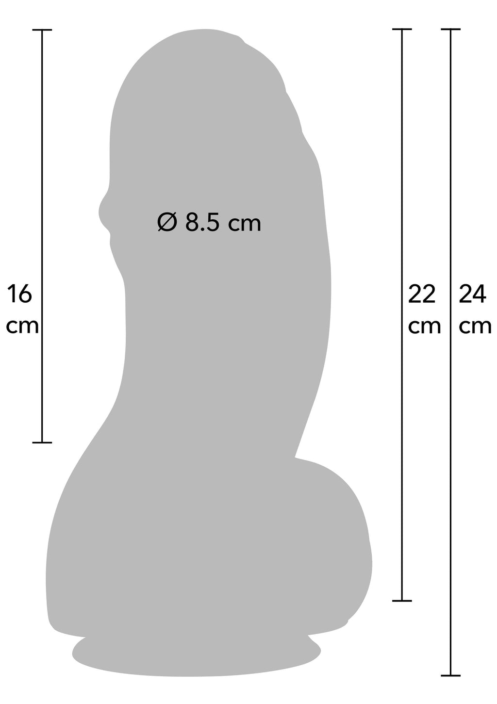 Dildo Fat Boys PVC 22 cm black