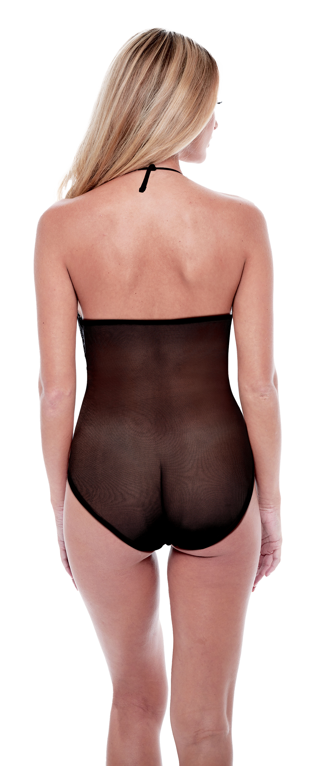 BACI ECO LACE AND MESH TEDDY BLACK