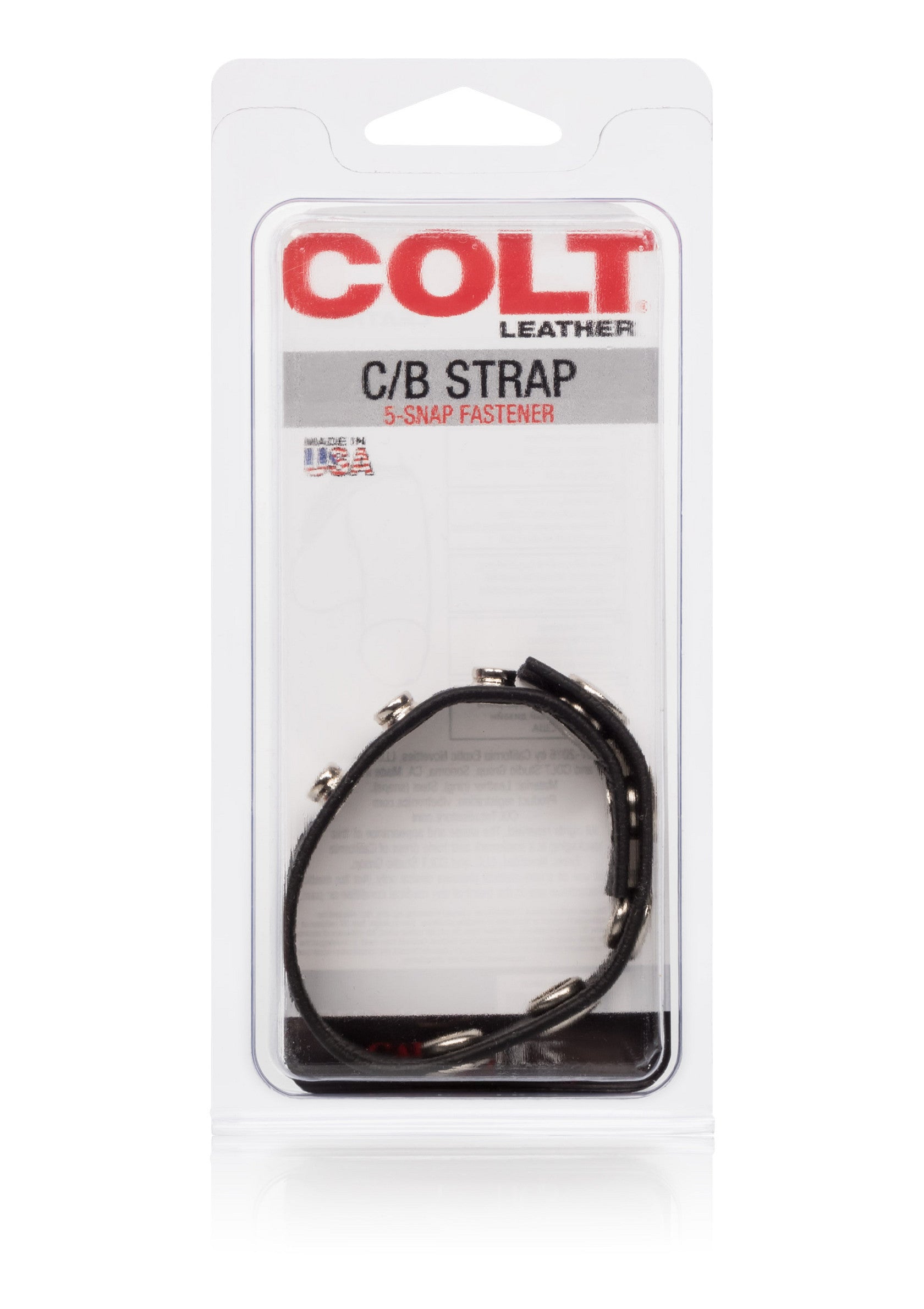 COLT C/B 5-button leather strap, black
