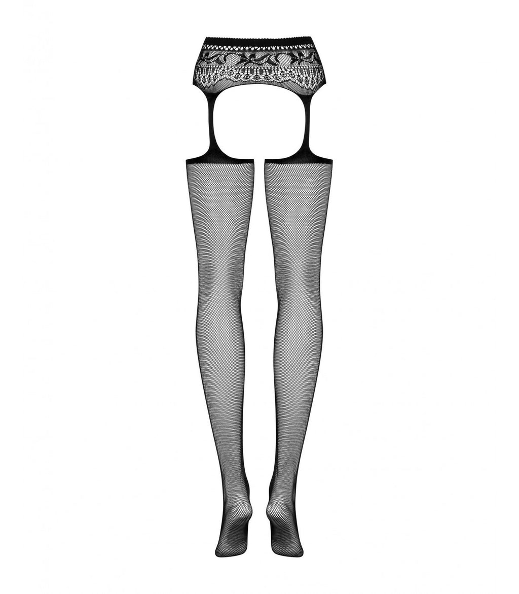 GARTER STOCKINGS S307 BLACK S/M/L