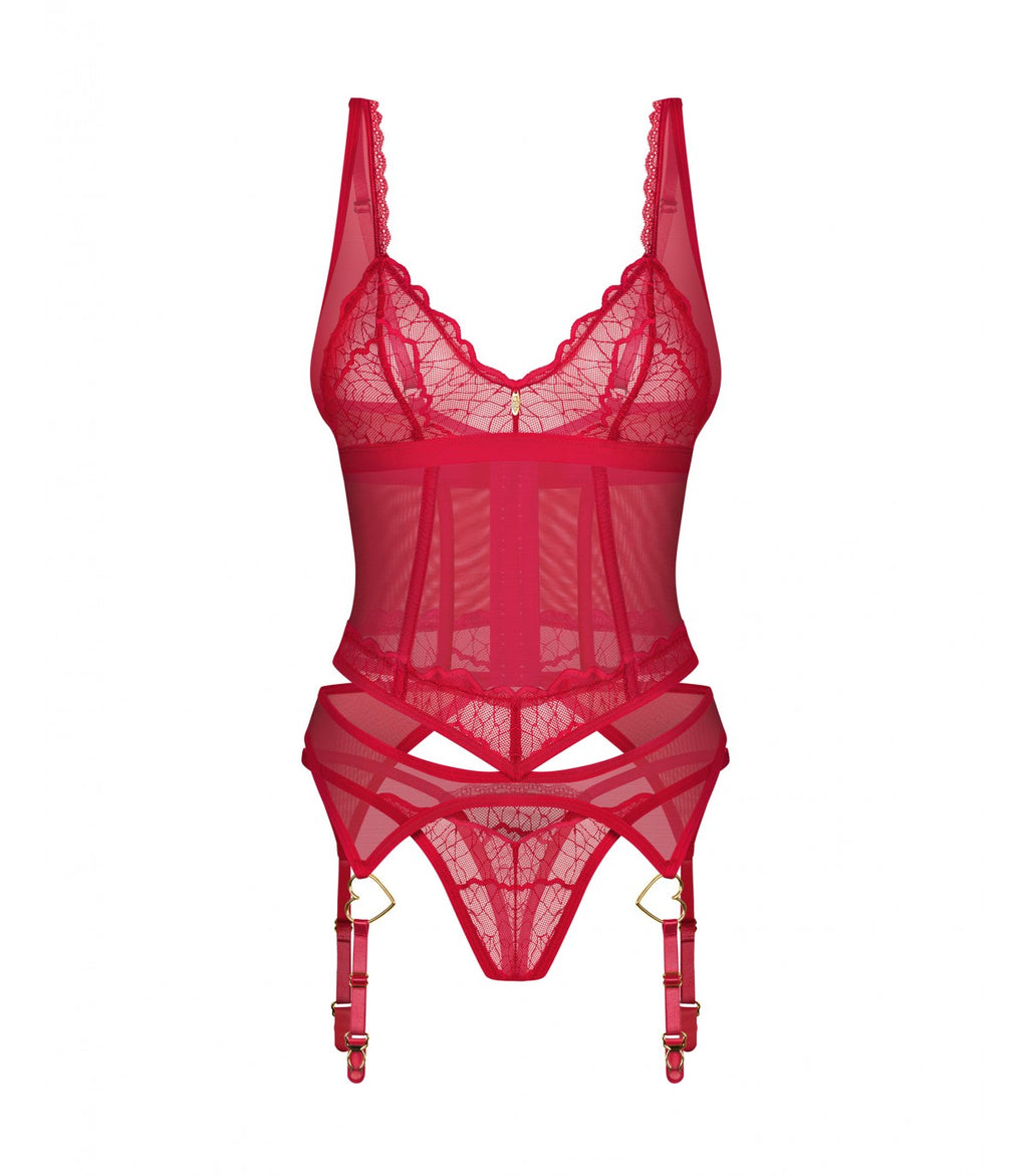 CORSETTO E PERIZOMA CUPIDE DESIR L/XL