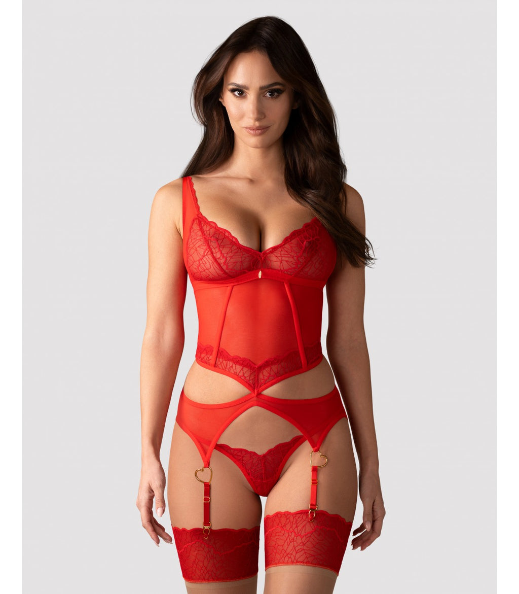 CORSET AND THONG CUPID DESIR 2XL/3XL
