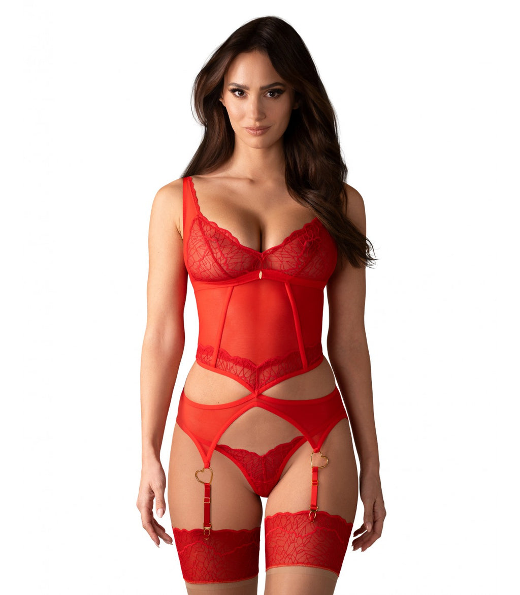 CORSET AND THONG CUPID DESIR 2XL/3XL