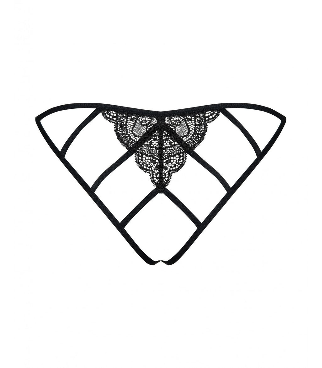 MIAMOR CROTCHLESS PANTIES BLACK L/XL