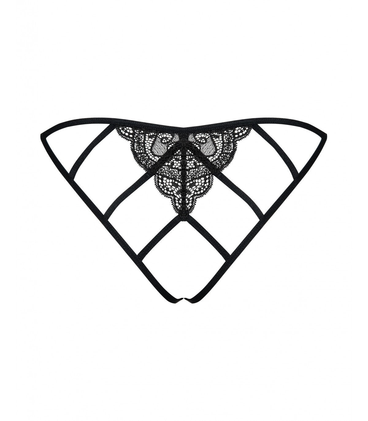 MIAMOR CROTCHLESS PANTIES BLACK L/XL