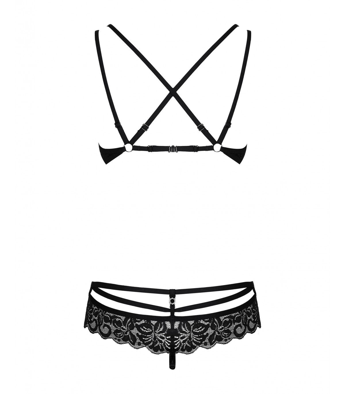 860-SET-1 2-PIECE SET BLACK S/M
