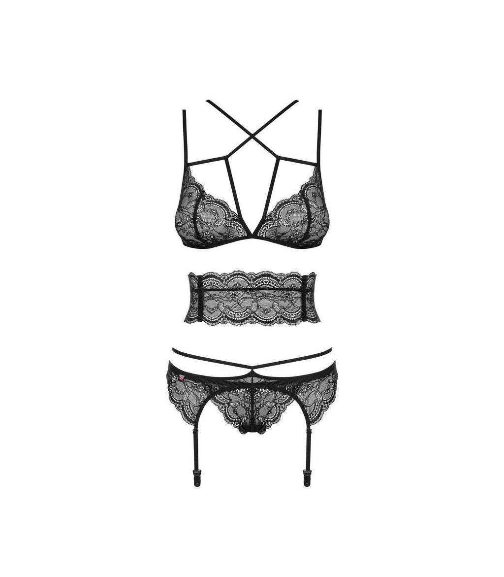FRIVOLLA SET 4 PIECES BLACK S/M