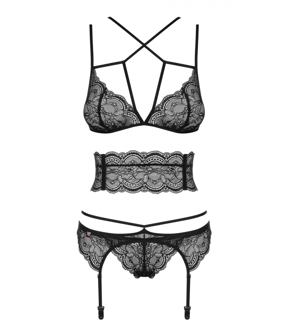 FRIVOLLA SET 4 PIECES BLACK S/M