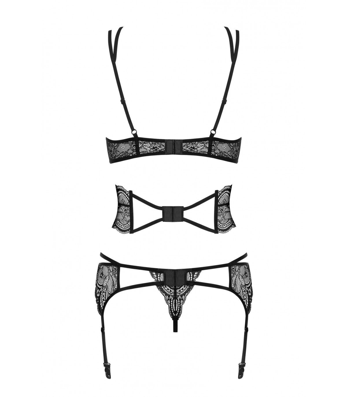 FRIVOLLA SET 4 PIECES BLACK S/M