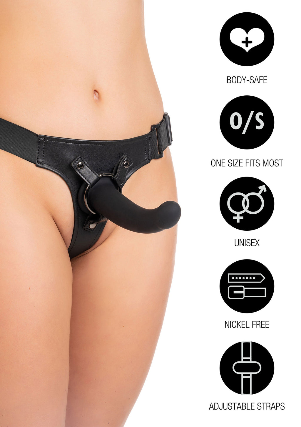 Sexy Black String Strap-On