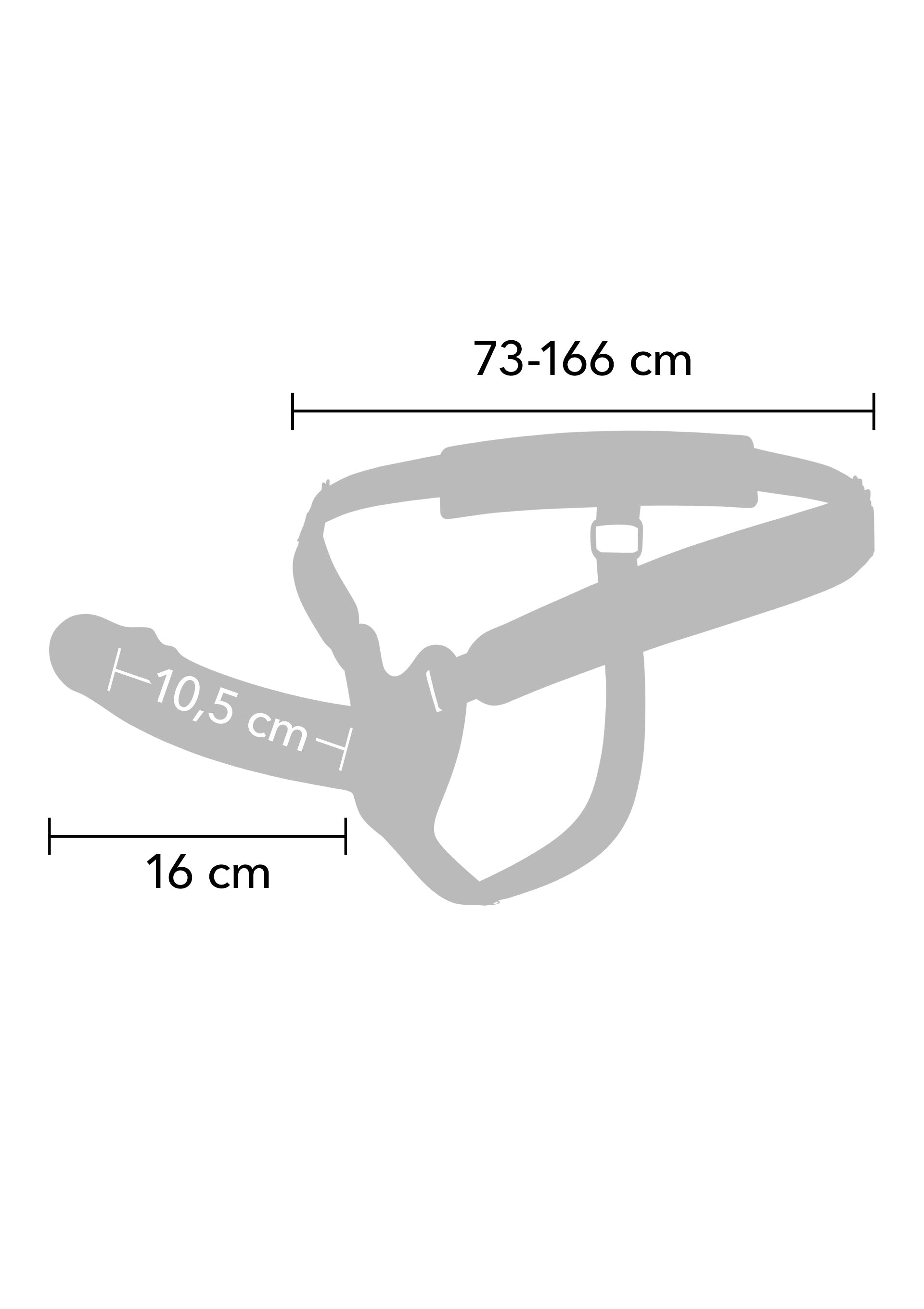 16 cm silicone hollow penis-shaped strap-on
