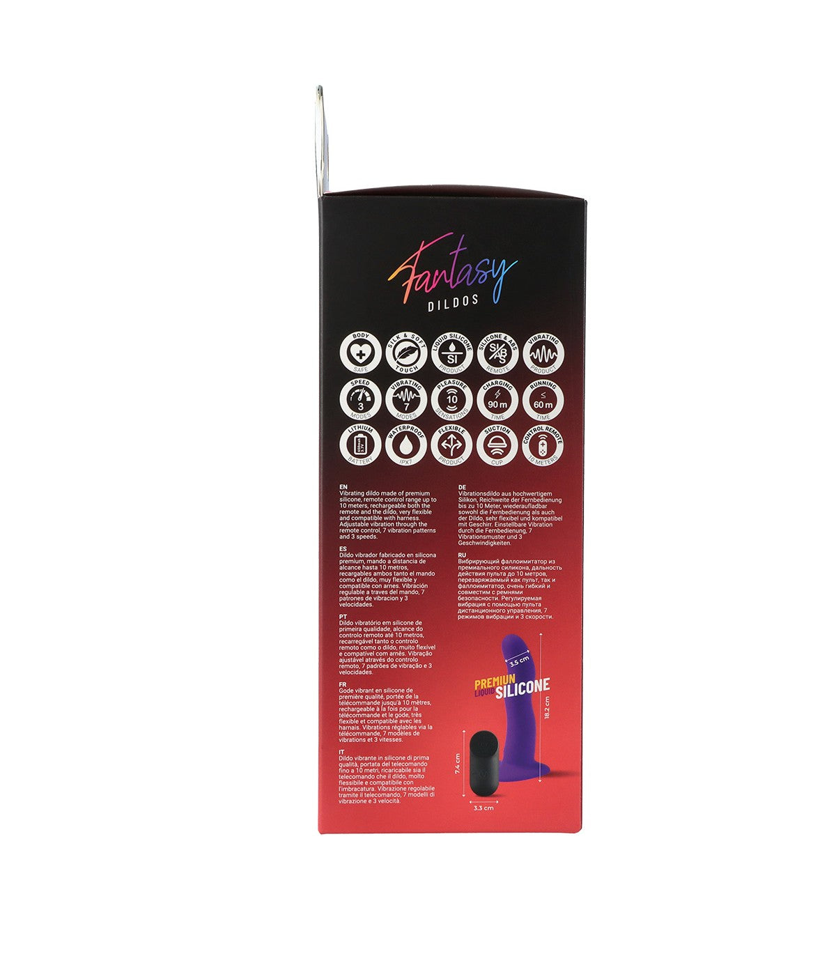 "SWEET VIBRATING SILICONE DILDO" WITH REMOTE CONTROL