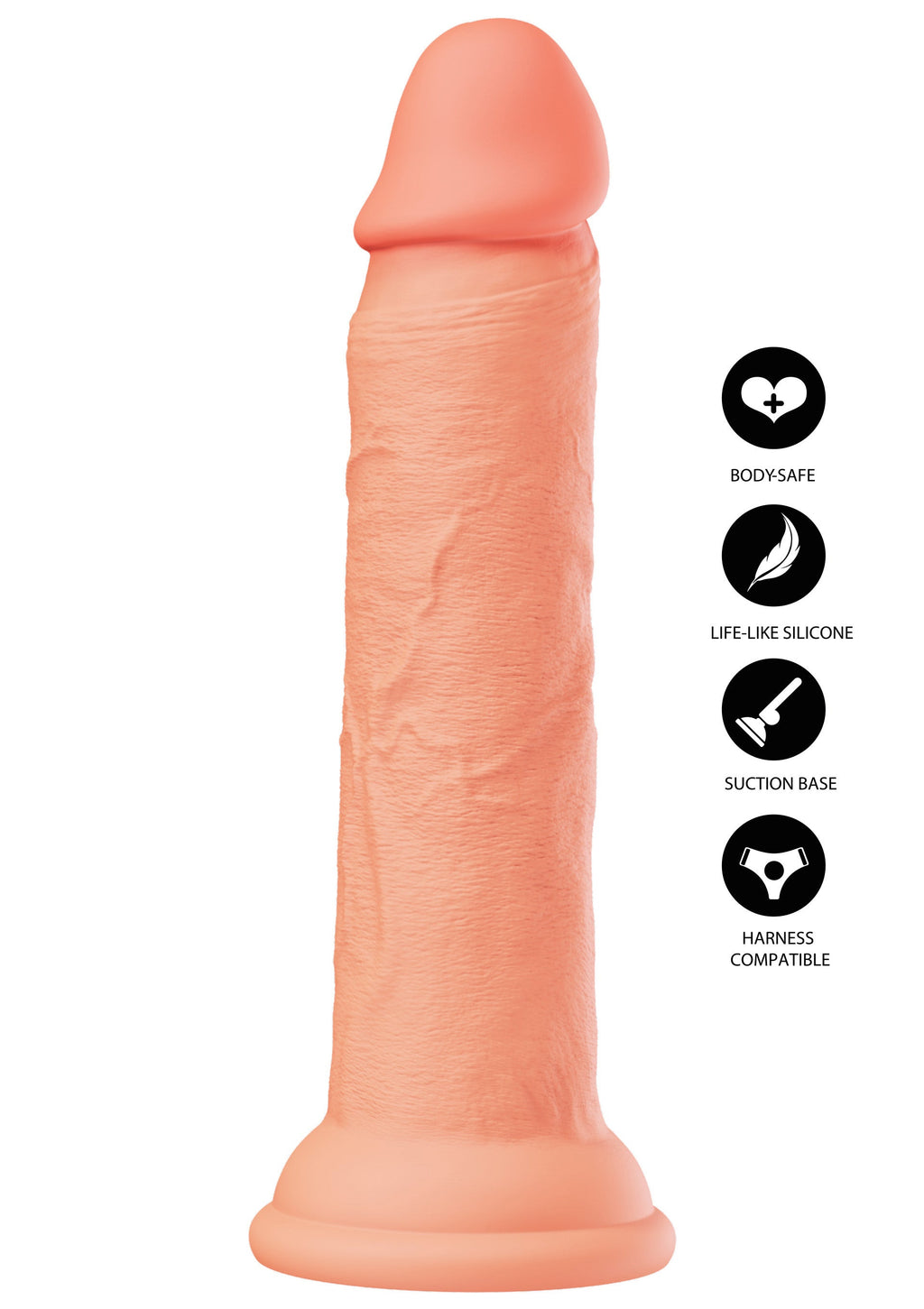 Realistic liquid silicone dildo 19 cm