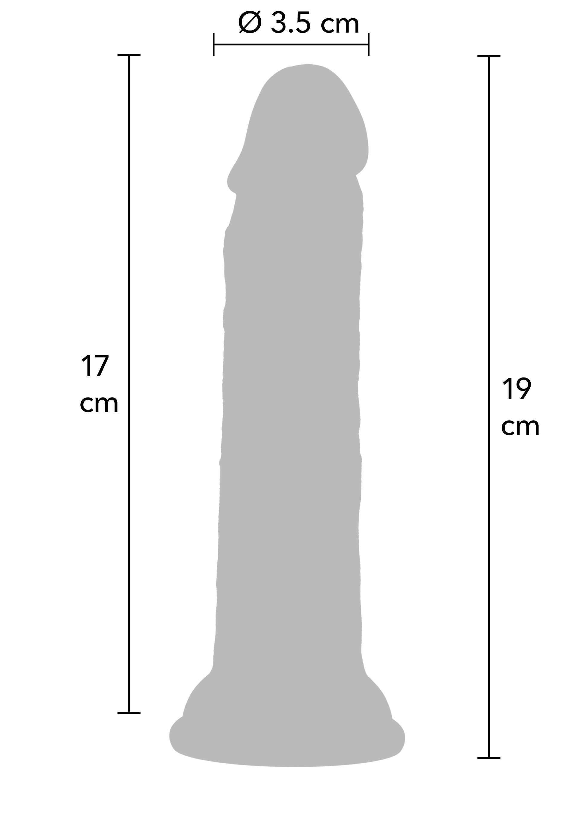 Realistic liquid silicone dildo 19 cm