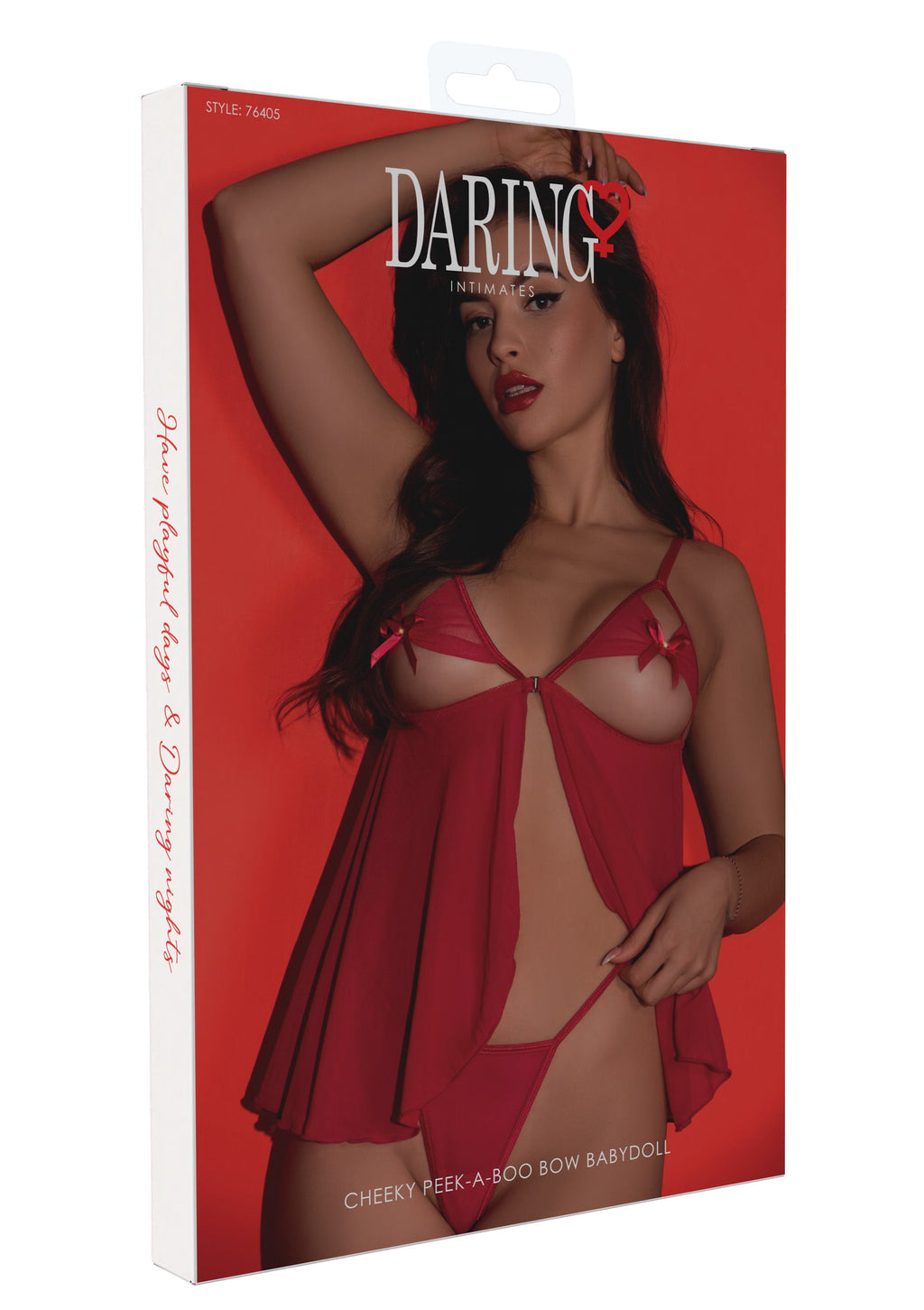Babydoll Cheeky Peek-a-Boo with Red Bow