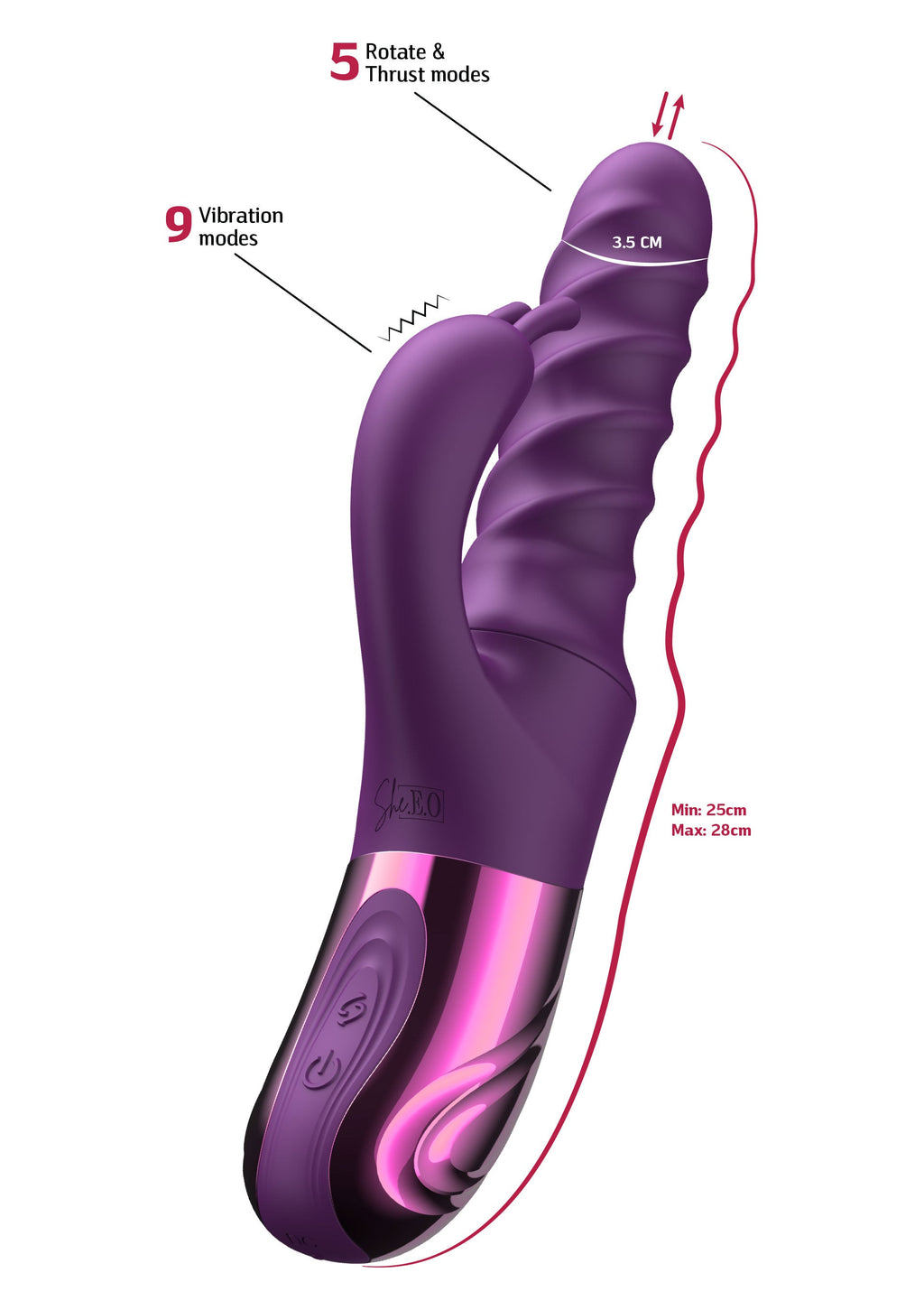 Purple Swirl Rabbit Vibrator