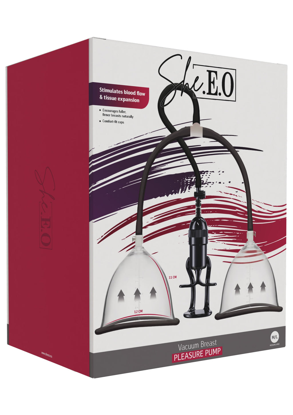 Black M/L Vacuum Breast Pump for Pleasure