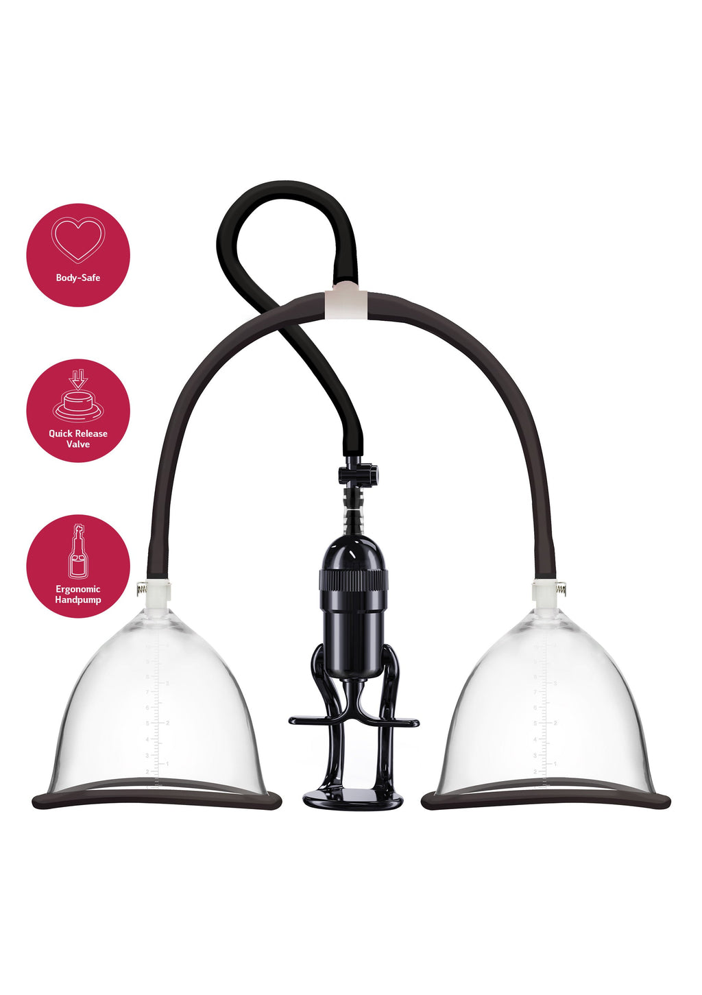 Black M/L Vacuum Breast Pump for Pleasure