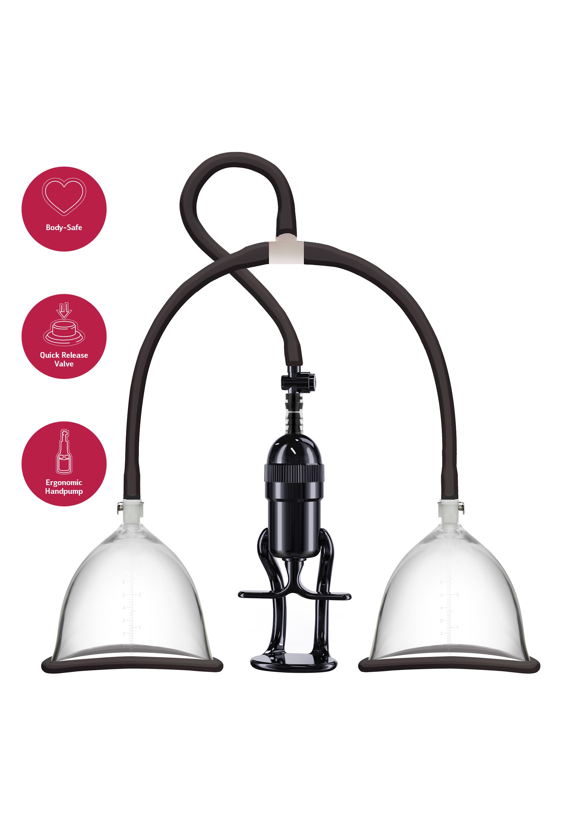 Black S/M Vacuum Breast Pump for Pleasure