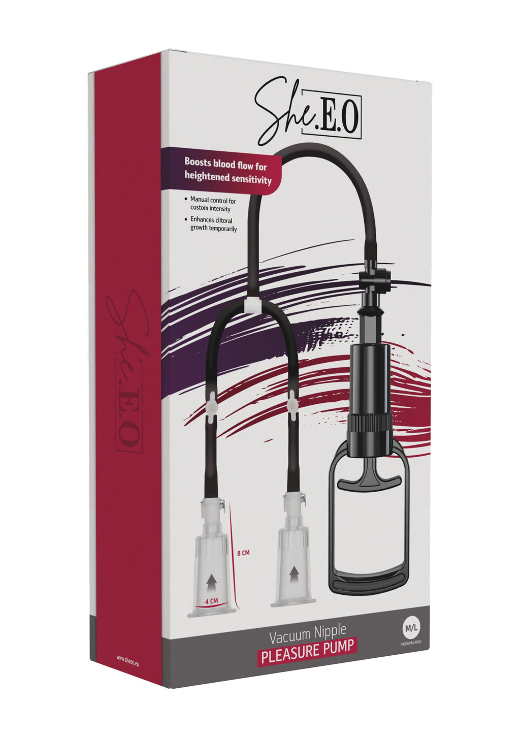 Black M/L Vacuum Nipple Pump for Pleasure