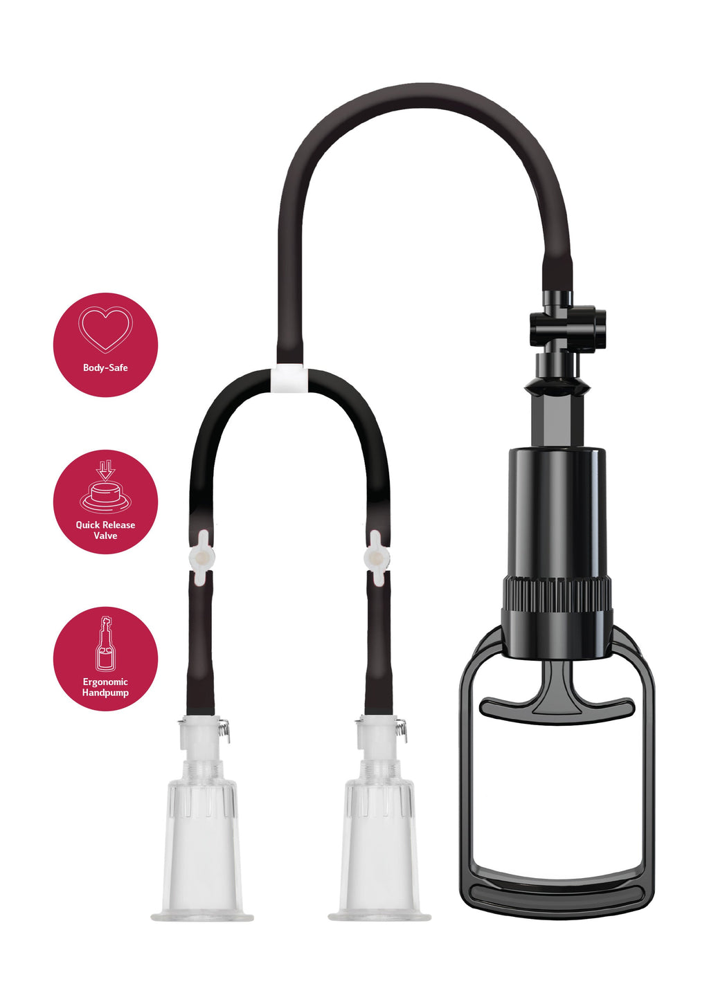 Black M/L Vacuum Nipple Pump for Pleasure