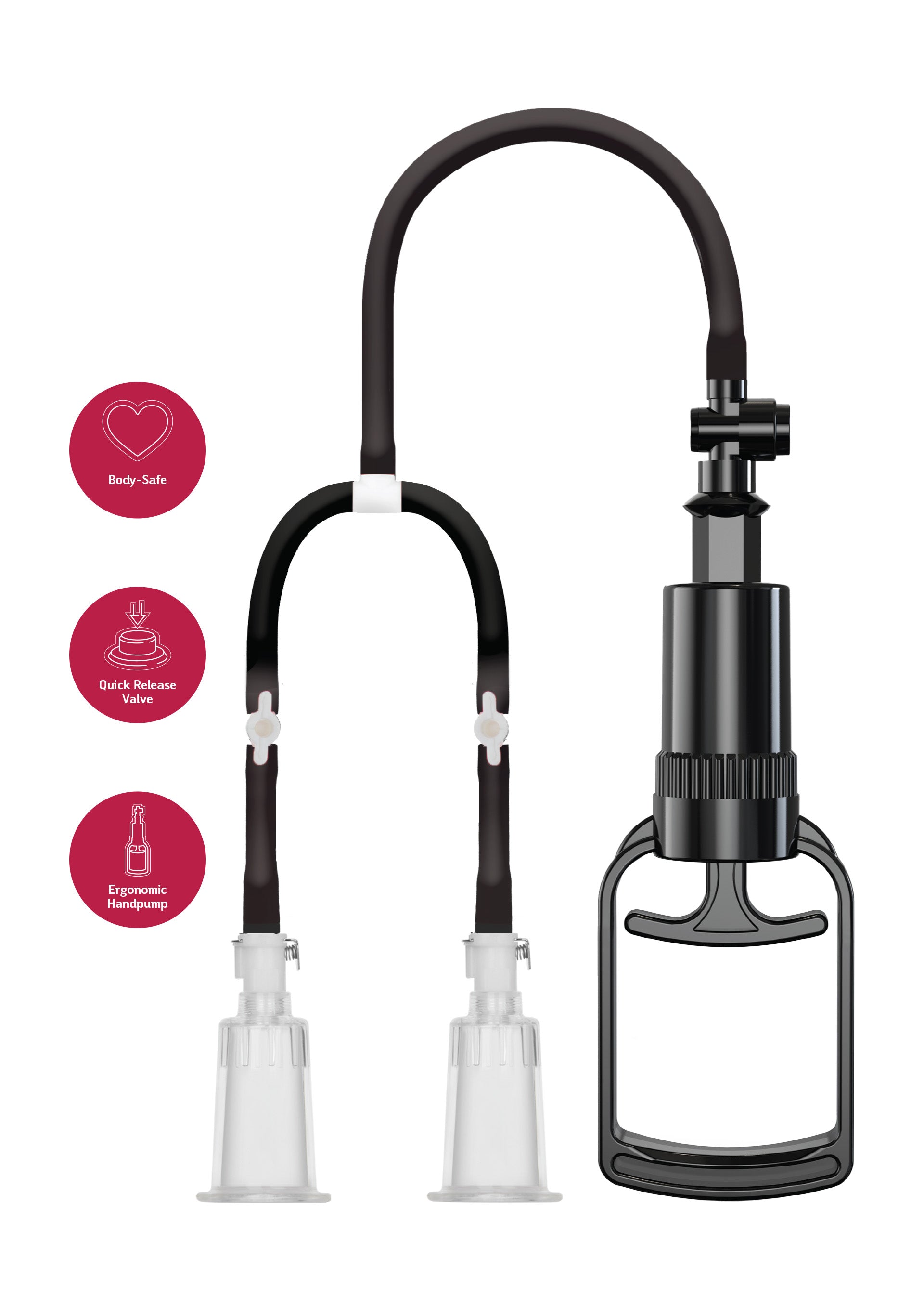 Black M/L Vacuum Nipple Pump for Pleasure