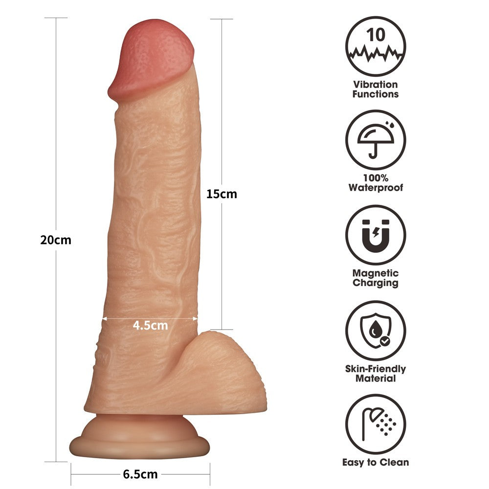 8'' Power Basics Vibrating Penis