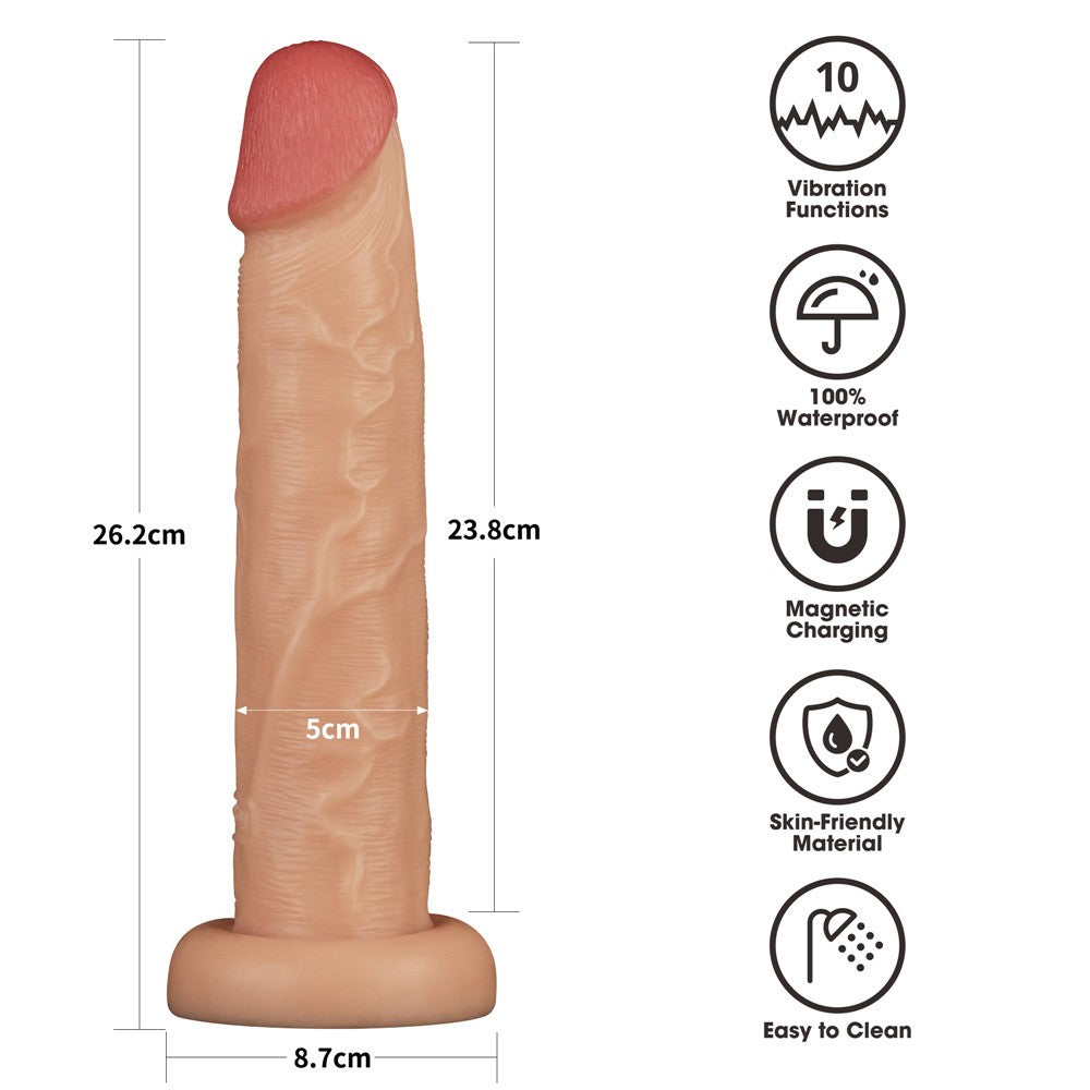 10'' Vibrating Penis with Basic Power