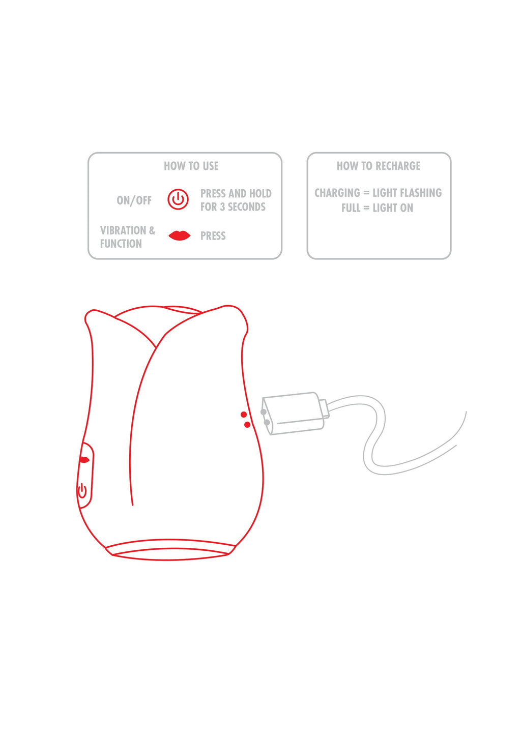 Ravishing Rose Air Pulse Stimulator Red
