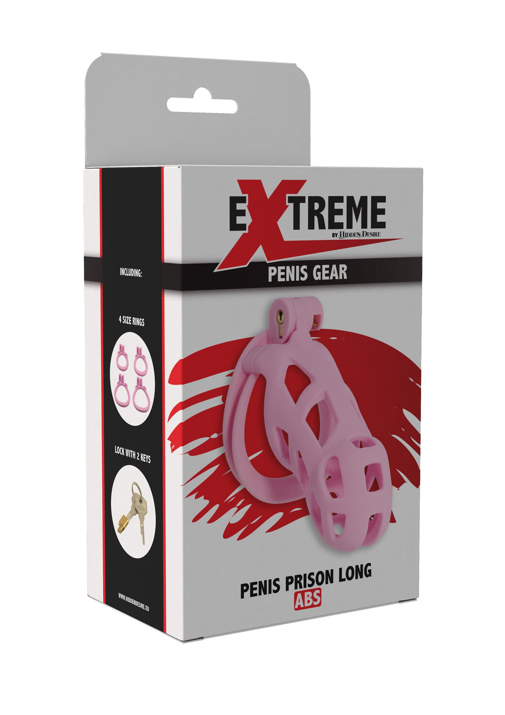 Pink long penis cage