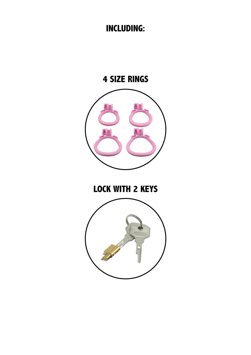 Pink long penis cage