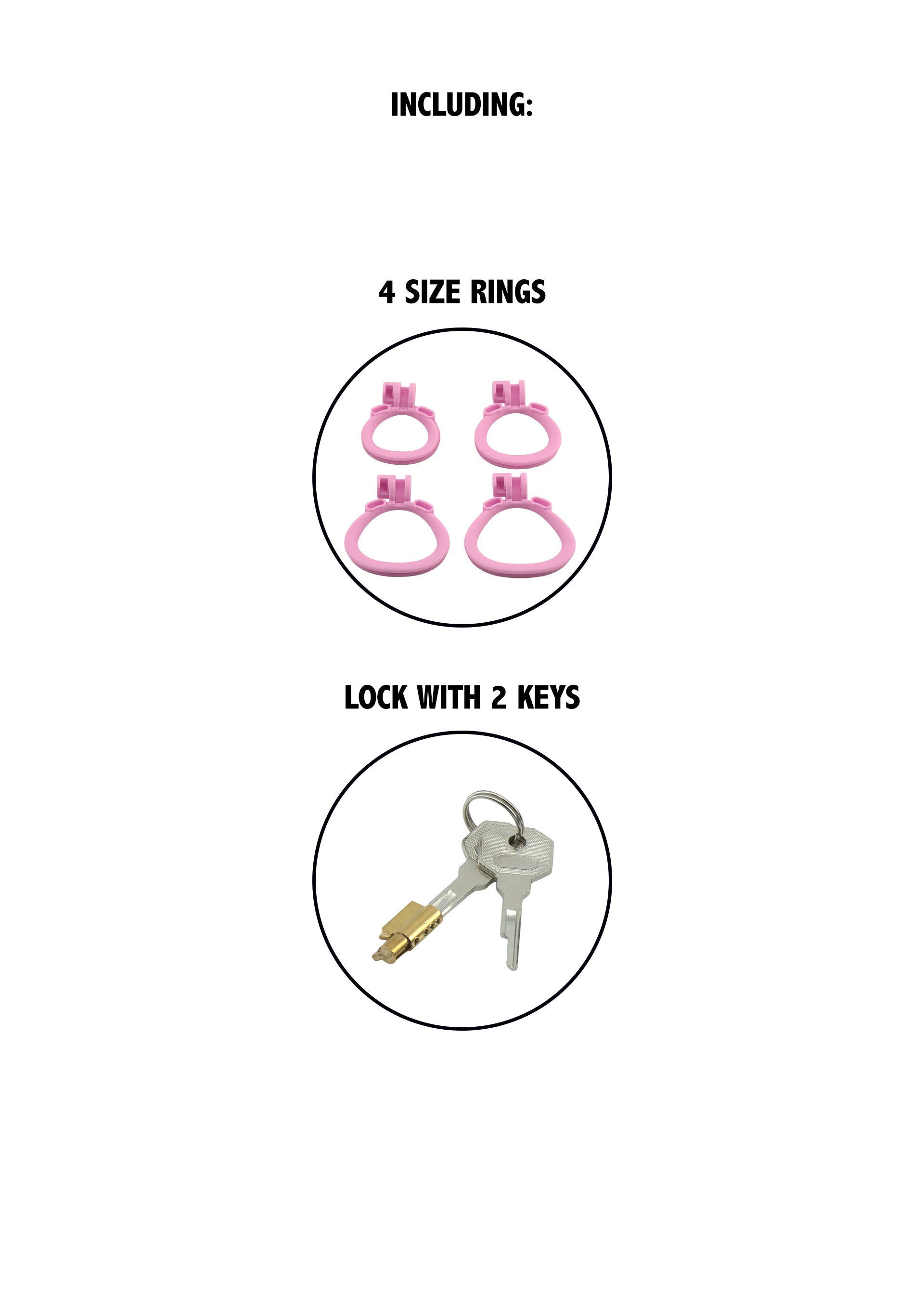 Pink long penis cage