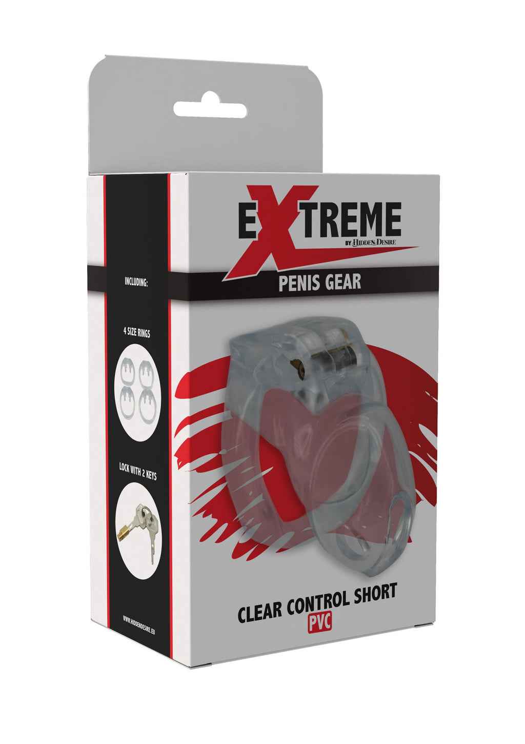 Clear Control short clear penis cage