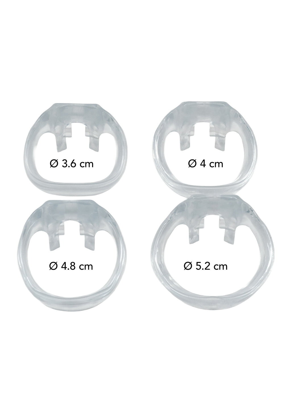 Clear Control short clear penis cage