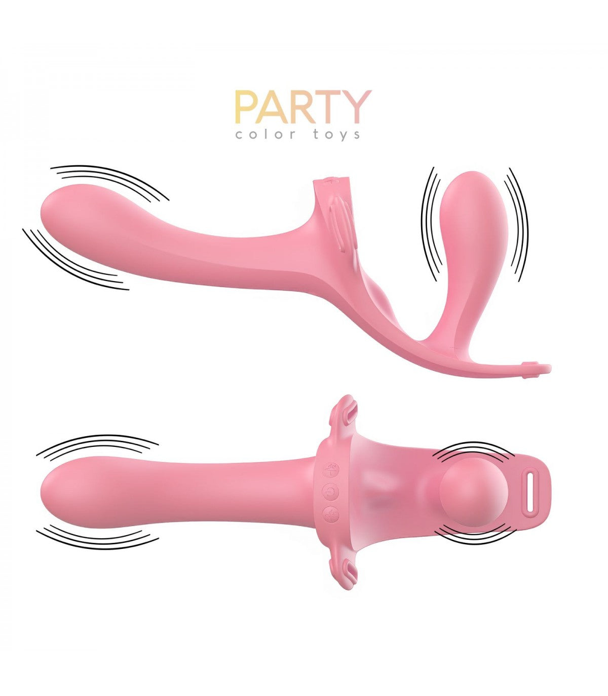 TWINY DOUBLE STRAP-ON VIBRATING LIQUID SILICONE HARNESS USB