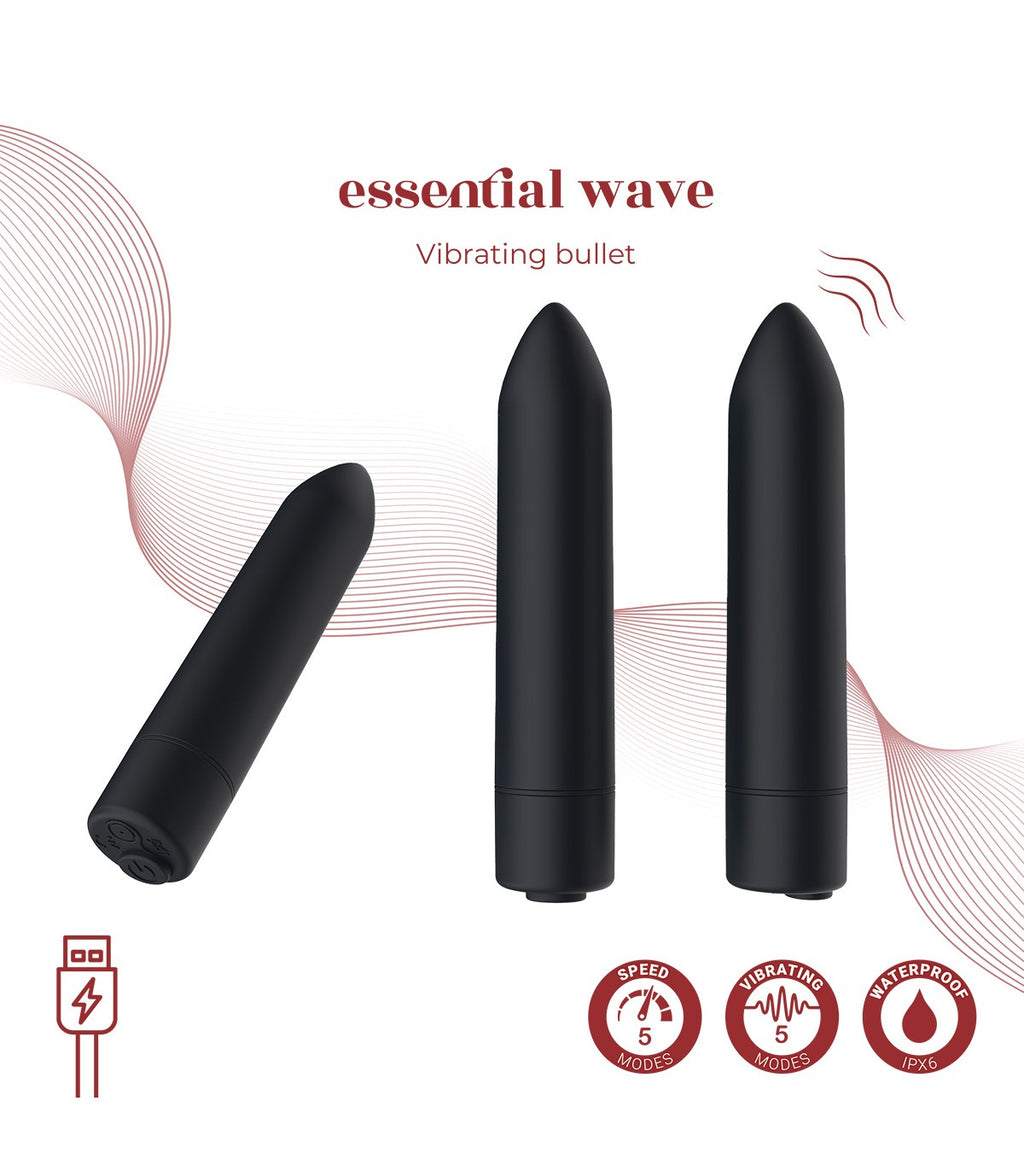 RECHARGEABLE VIBRATING BULLET "ONDA TI AMO CLITERALMENTE"
