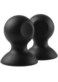 Black L silicone nipple suckers